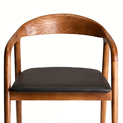 Ready to Ship Solid Ashwood Hans Chair with White Leather(SET OF 2 PCS)