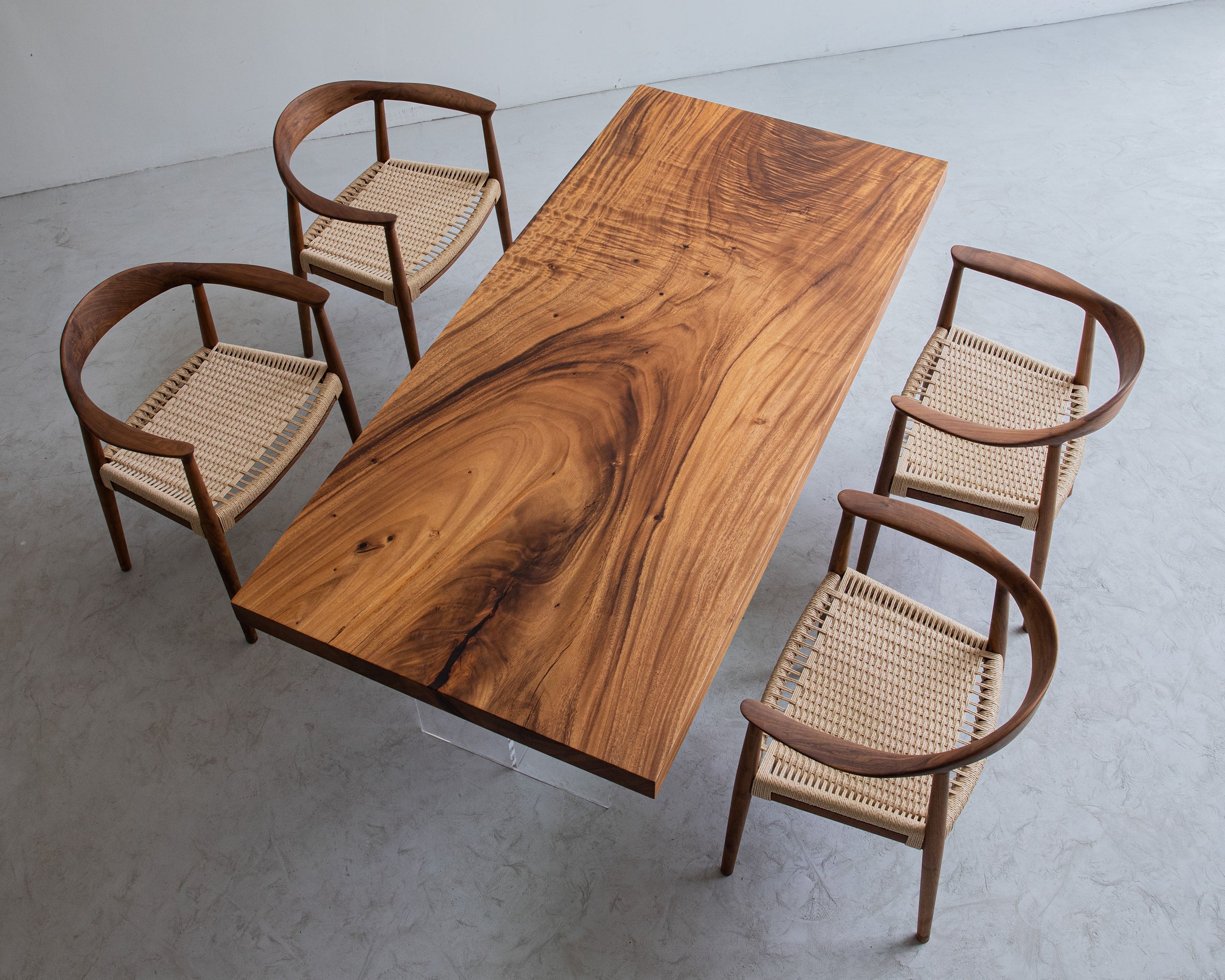 One of a Kind Live Edge Acacia Dining Table 120" Luxury Wood Tables