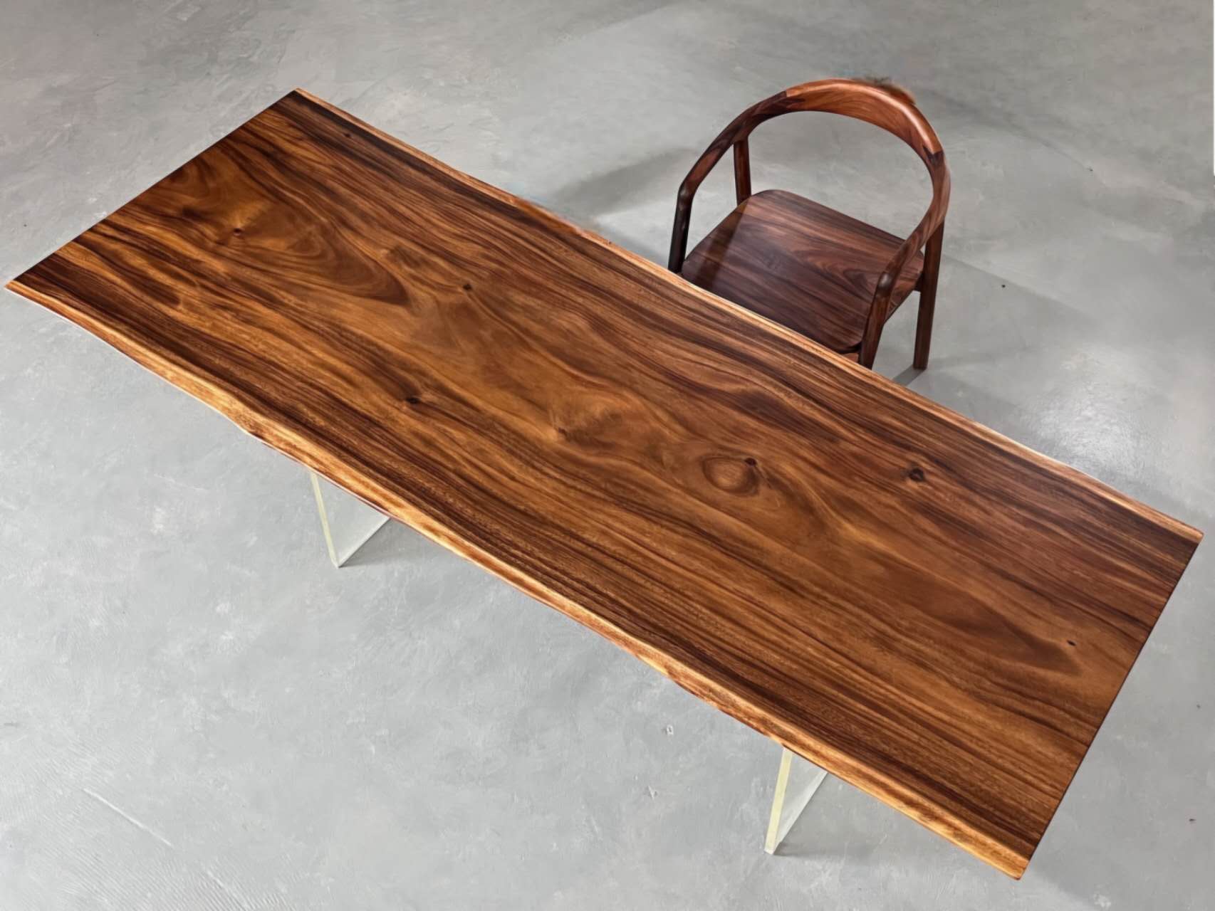 5/6/7/8/12 ft Straight edge Acacia Wood Dining Table – Luxury Wood