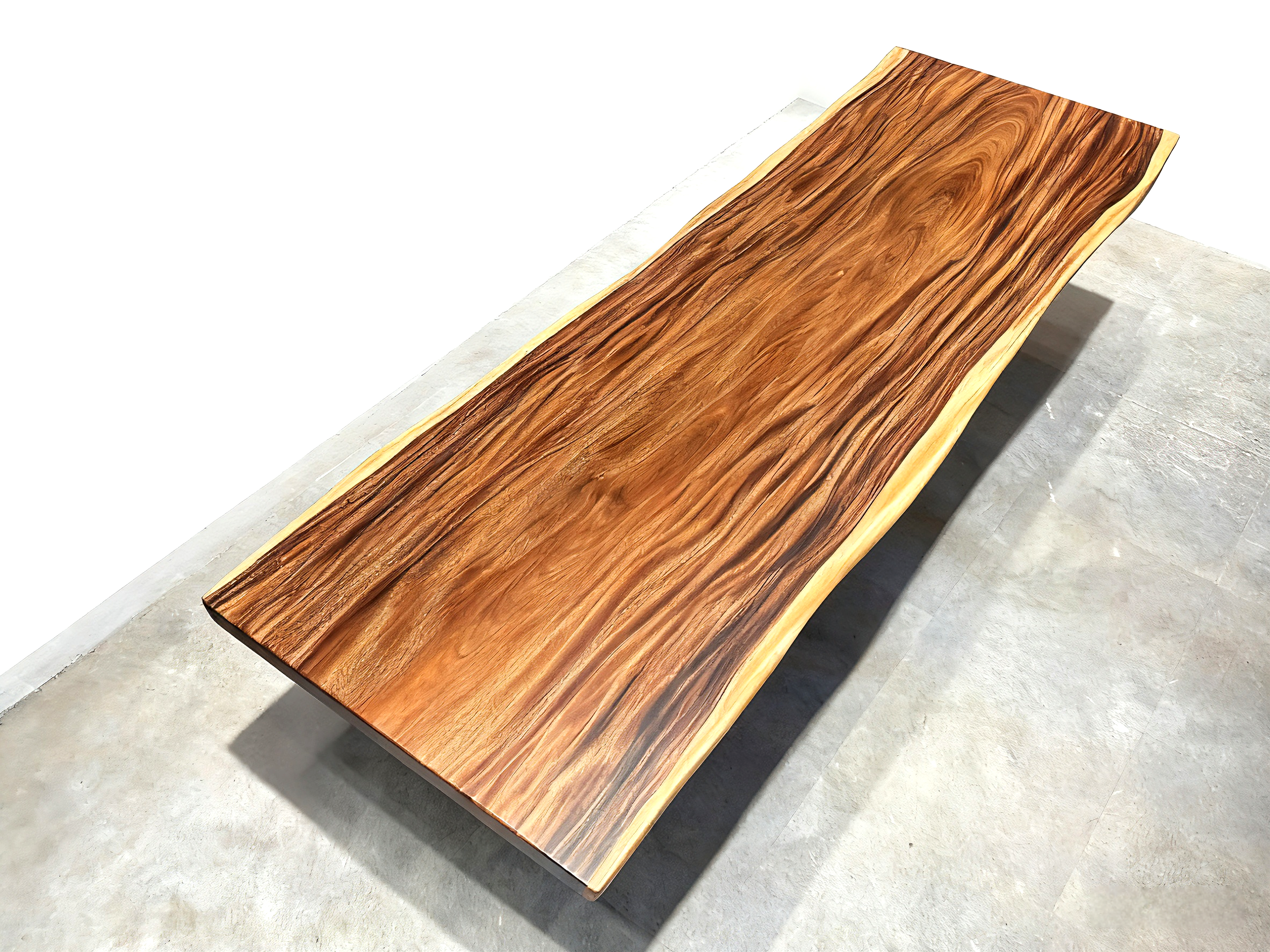 （副本）One of a Kind Straight Edge Acacia Dining Table 116'' Luxury Wood Tables