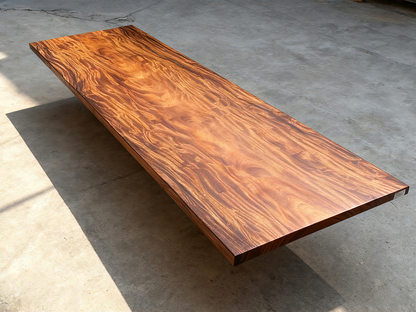 Top Quality Pick! One of a Kind Straight Edge Acacia Dining Table 133'' Luxury Wood Tables