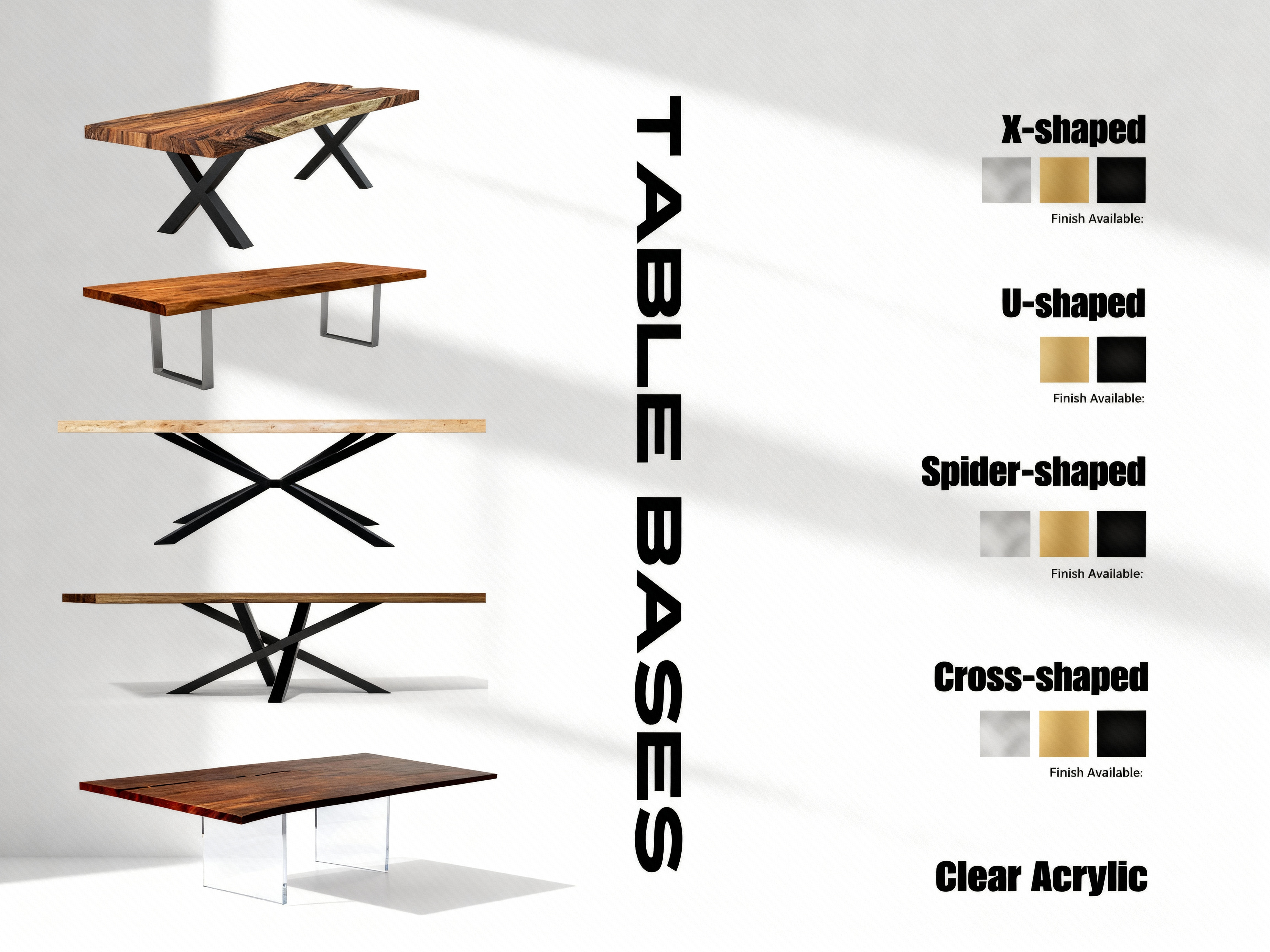 One of a Kind Straight Edge Acacia Dining Table  78" Luxury Wood Tables