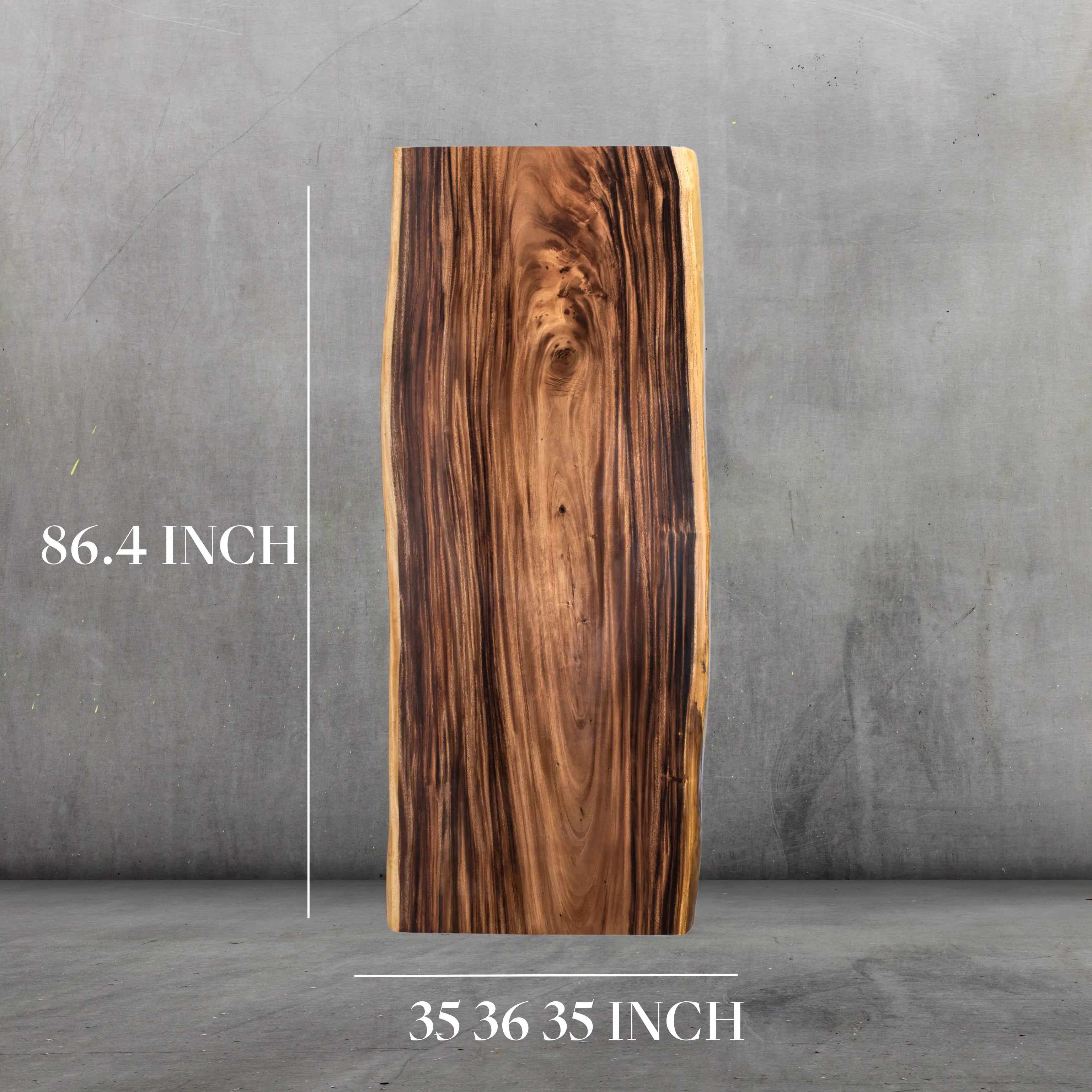 INSTOCK 7.2 FT/84.6''(Length) X 36''(Width) Live edge Handmade Acacia Wood Table Luxury Wood Tables