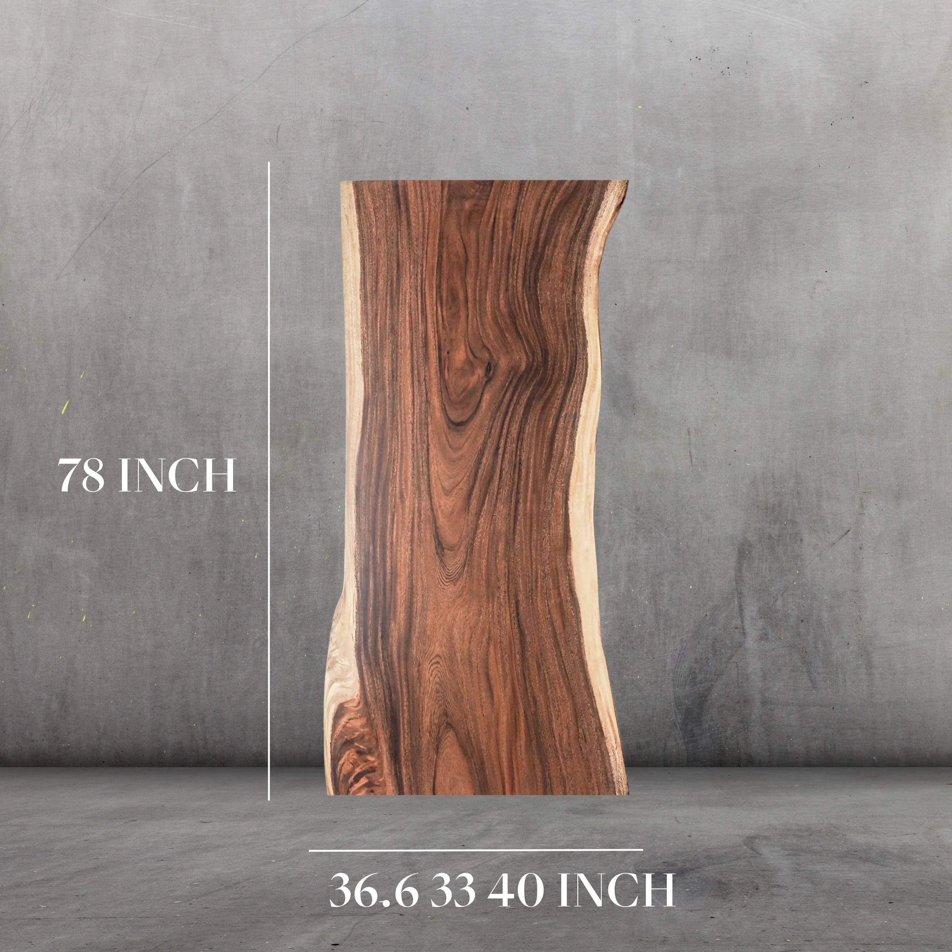 INSTOCK 6.5 FT/78''(Length) X 36.6''(Width) Live edge Handmade Acacia Wood Table Luxury Wood Tables