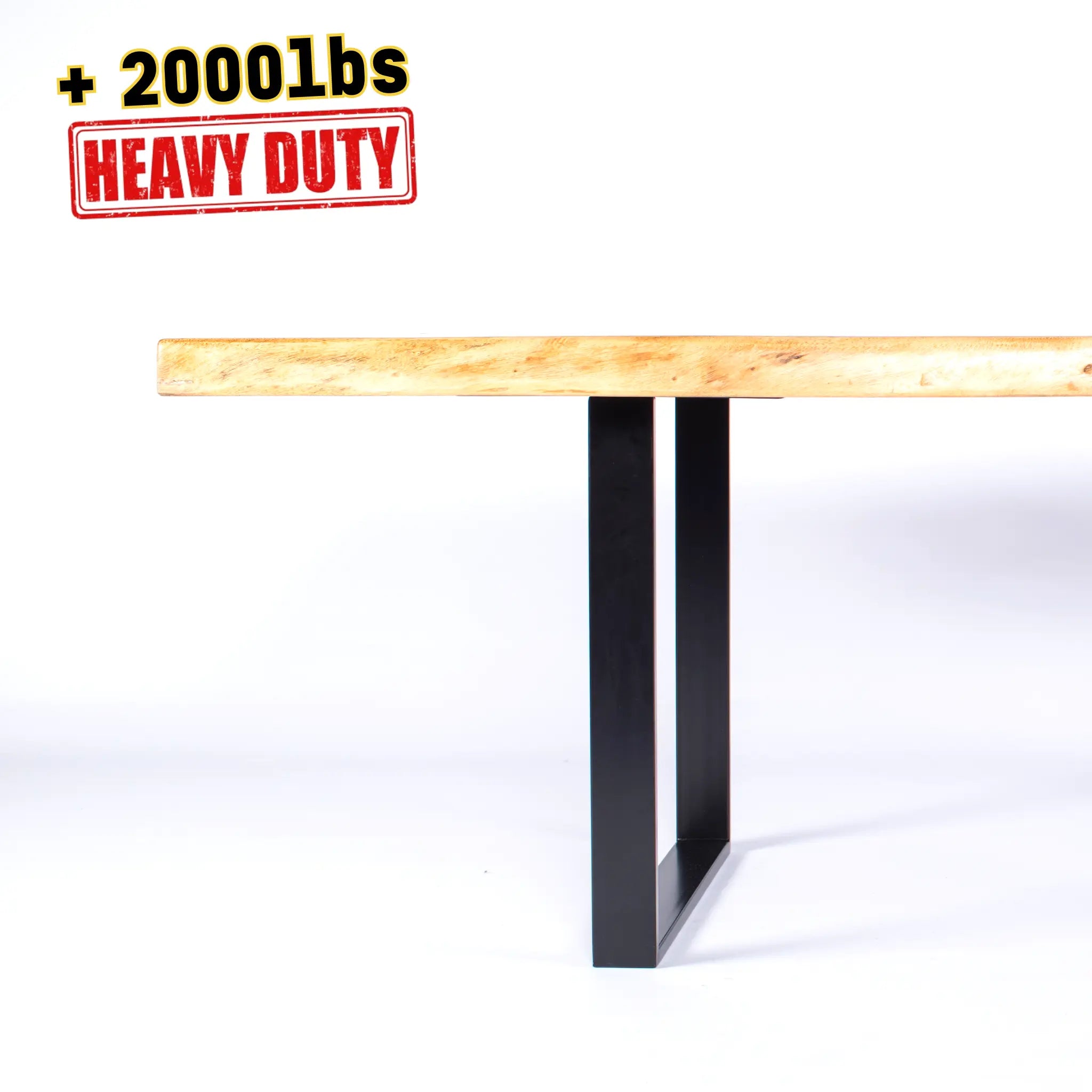 U Shape Dining Table Legs Black - Luxury Wood Tables