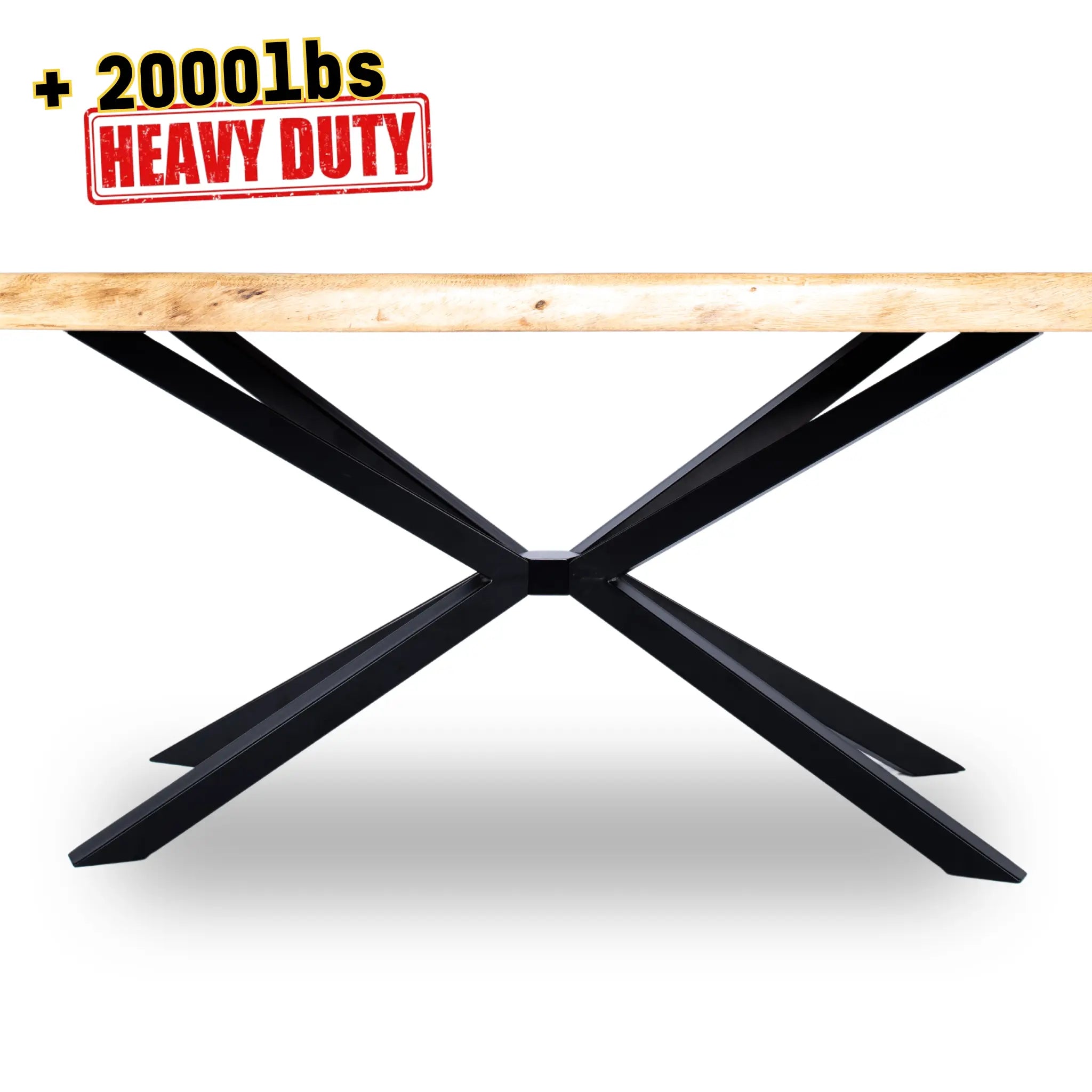 Spider Steel Dining Table Legs Black - Luxury Wood Tables