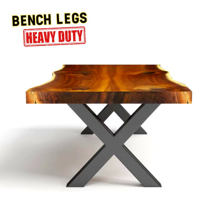 Bench&Coffee Legs X-Shaped Steel Bench Legs Luxury Wood Tables