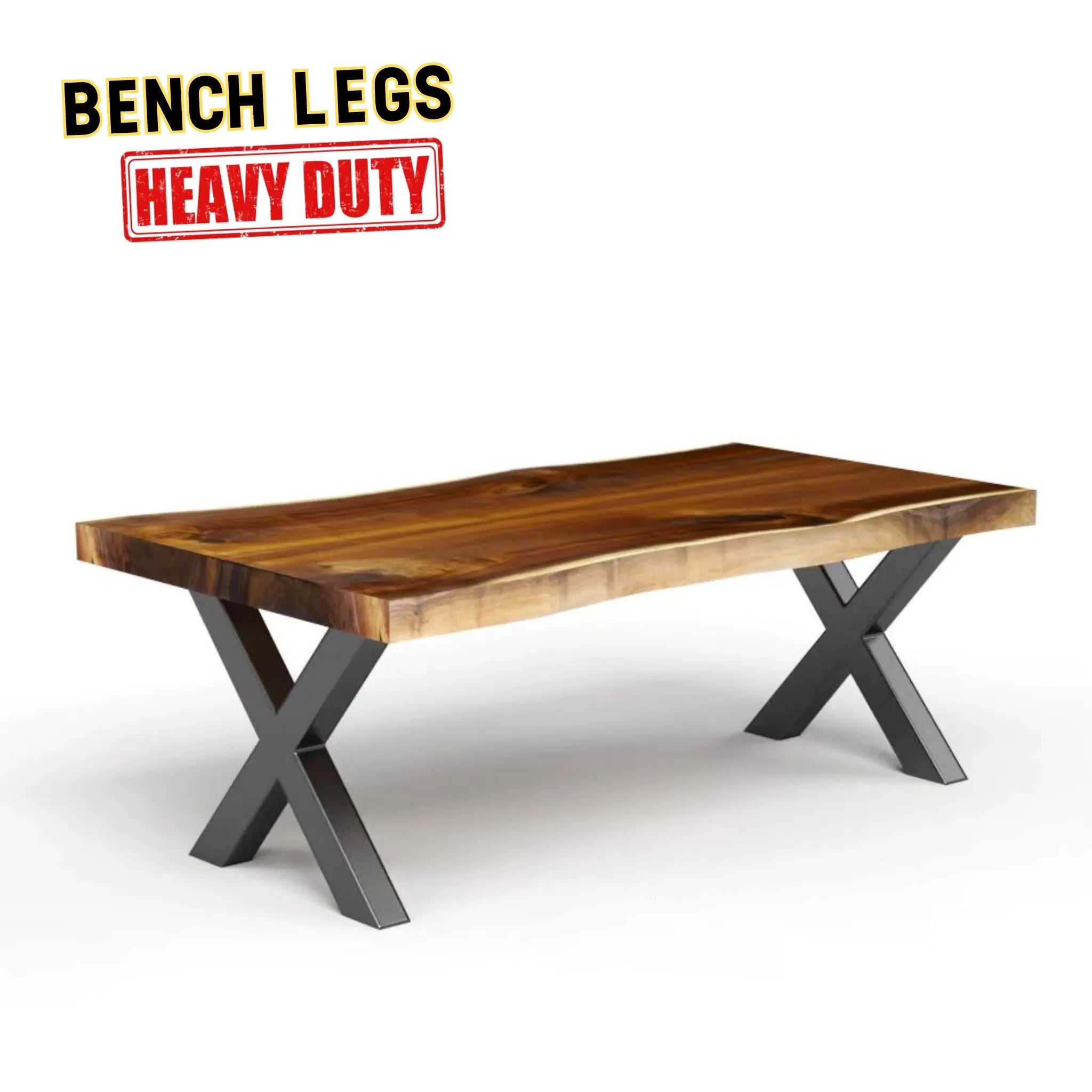 Bench&Coffee Legs X-Shaped Steel Bench Legs Luxury Wood Tables