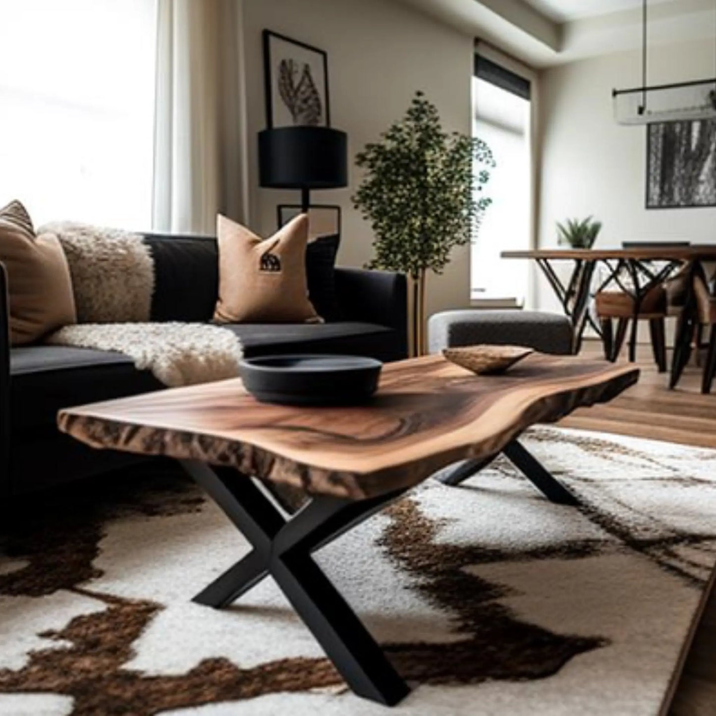 Bench&Coffee Legs X-Shaped Steel Bench Legs Luxury Wood Tables