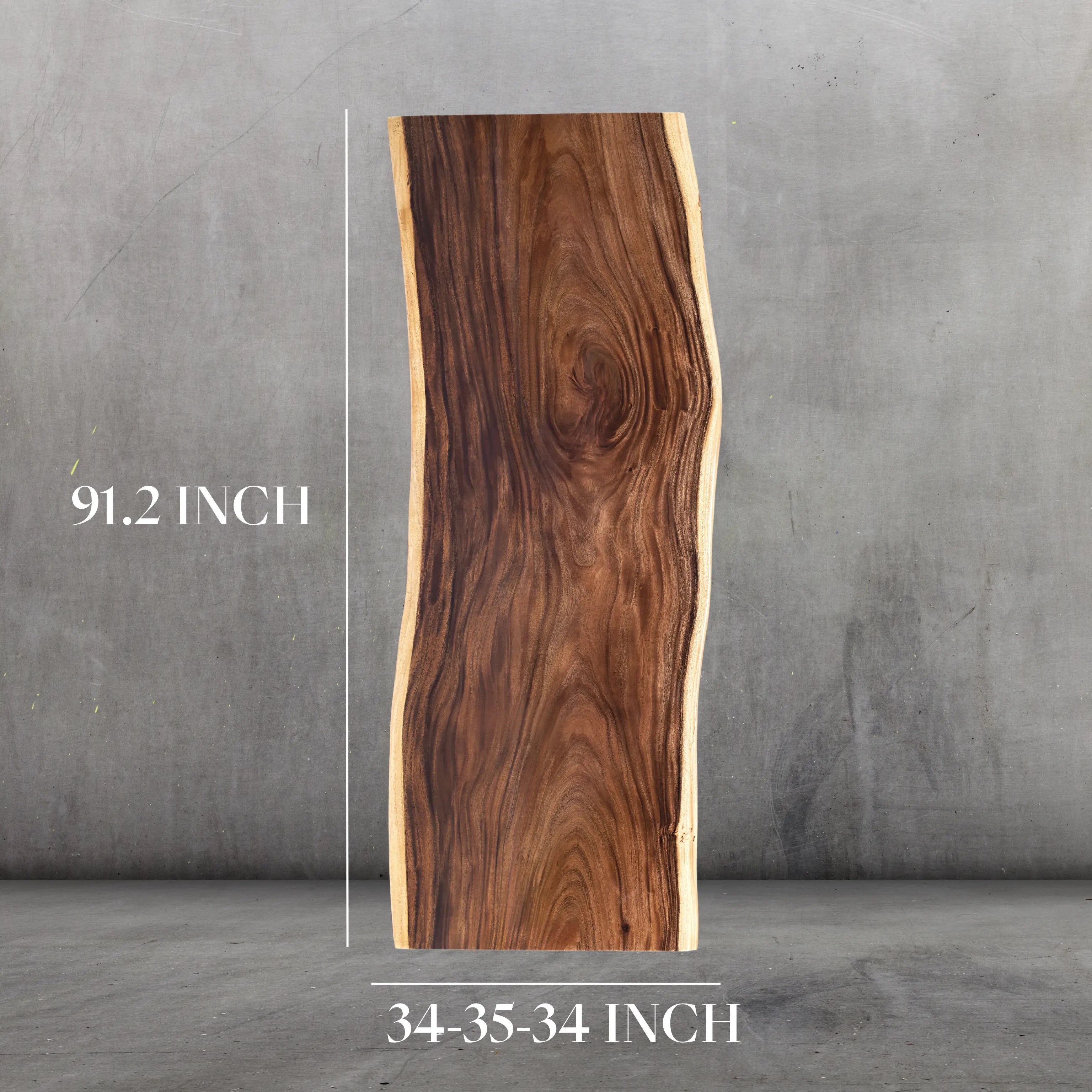 INSTOCK 7.64 FT/91''(Length) X 35''(Width) Live edge Handmade Acacia Wood Table Luxury Wood Tables