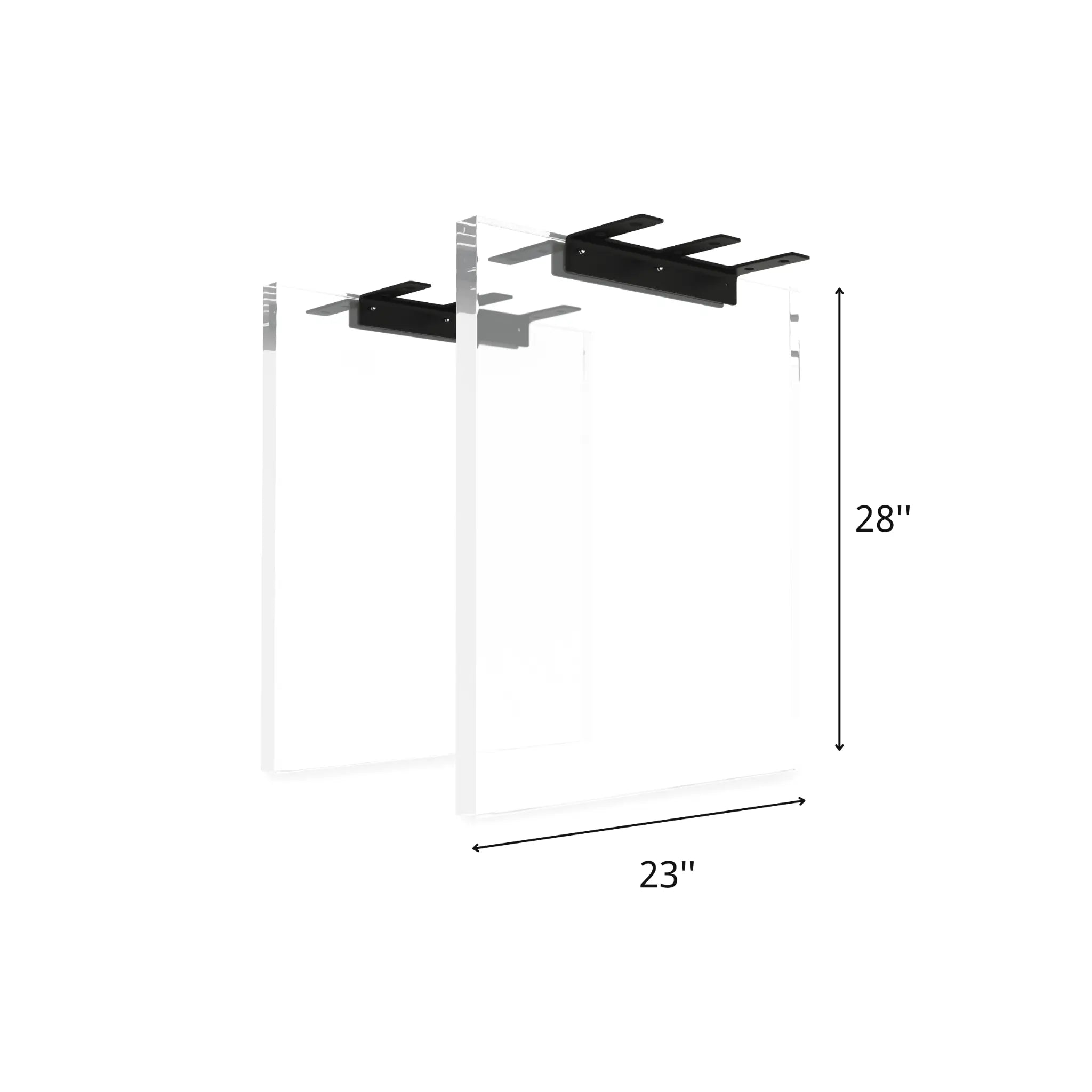 Clear Lucite Acrylic Table Base (GS) Set of 2 Luxury Wood Tables