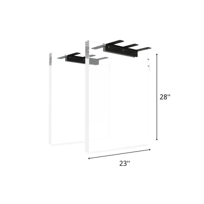 Clear Lucite Acrylic Table Base (GS) Set of 2 Luxury Wood Tables