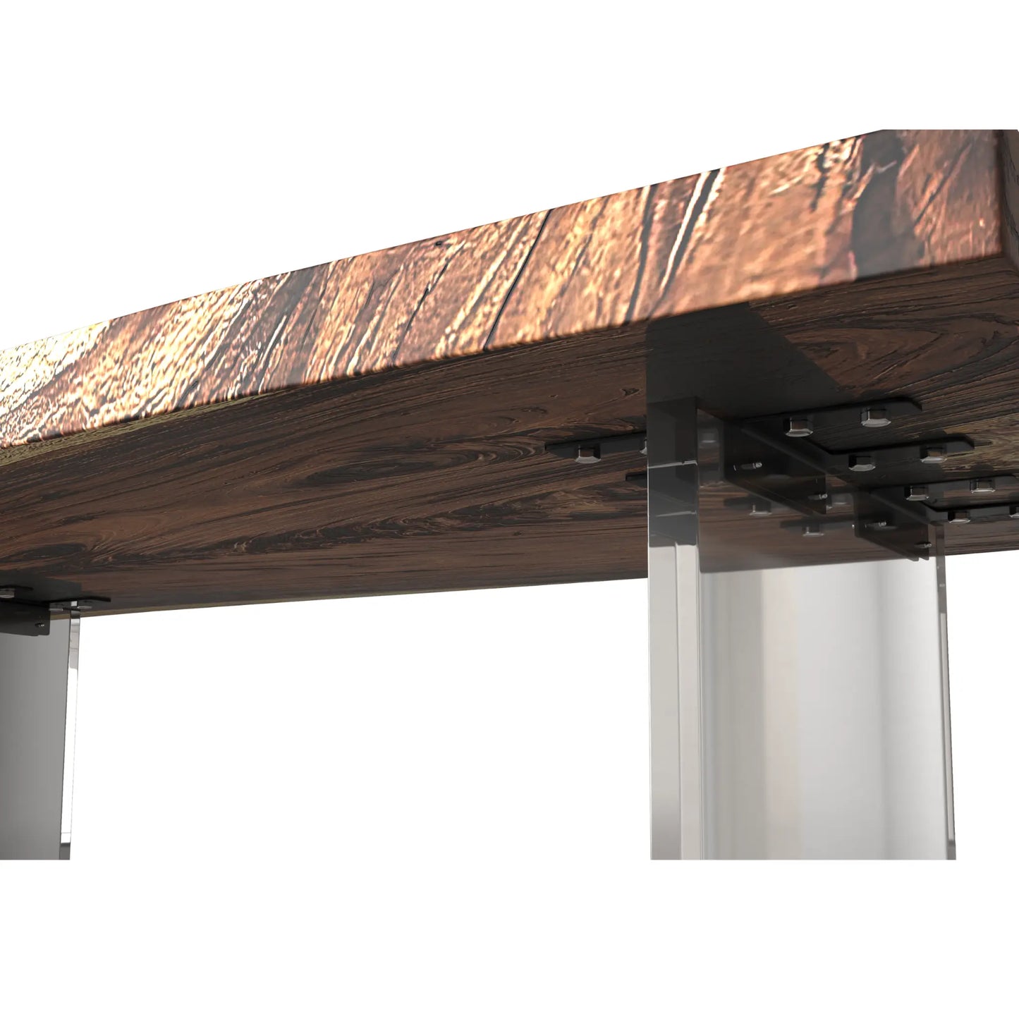 Clear Lucite Acrylic Table Base (GS) Set of 2 Luxury Wood Tables